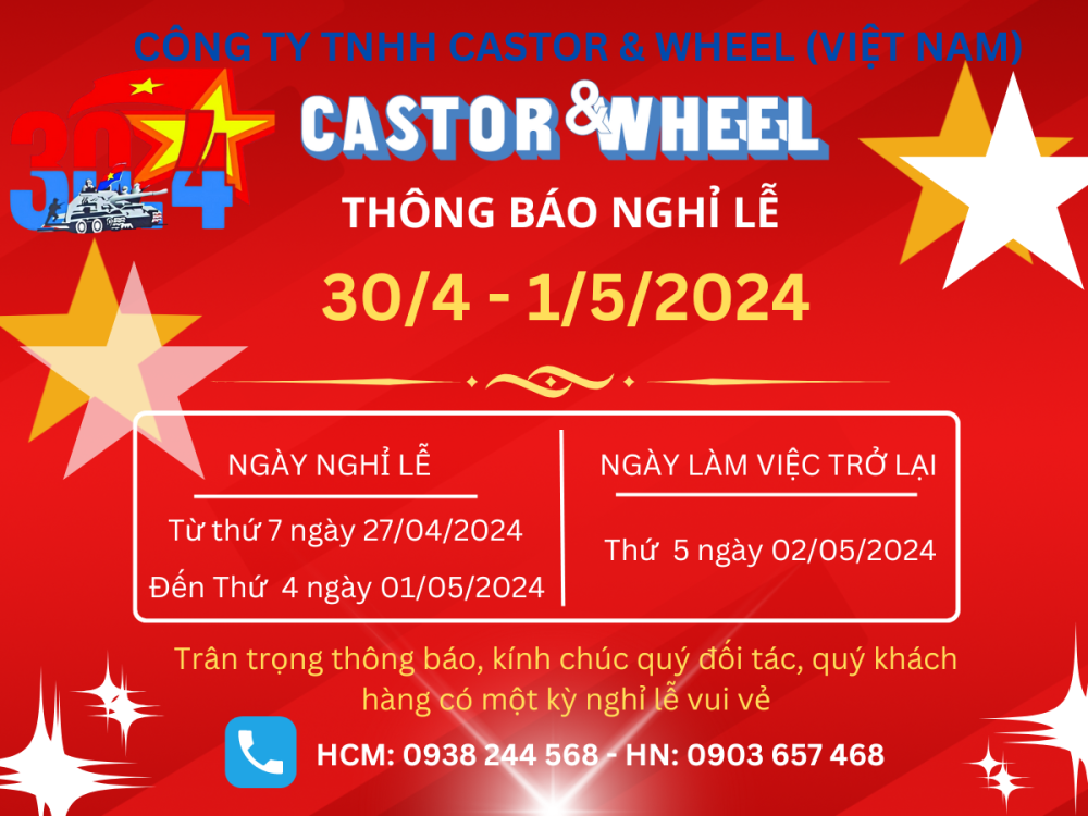 CÔng Ty Tnhh Castor & Wheel (viỆt Nam) 30 4 1 5